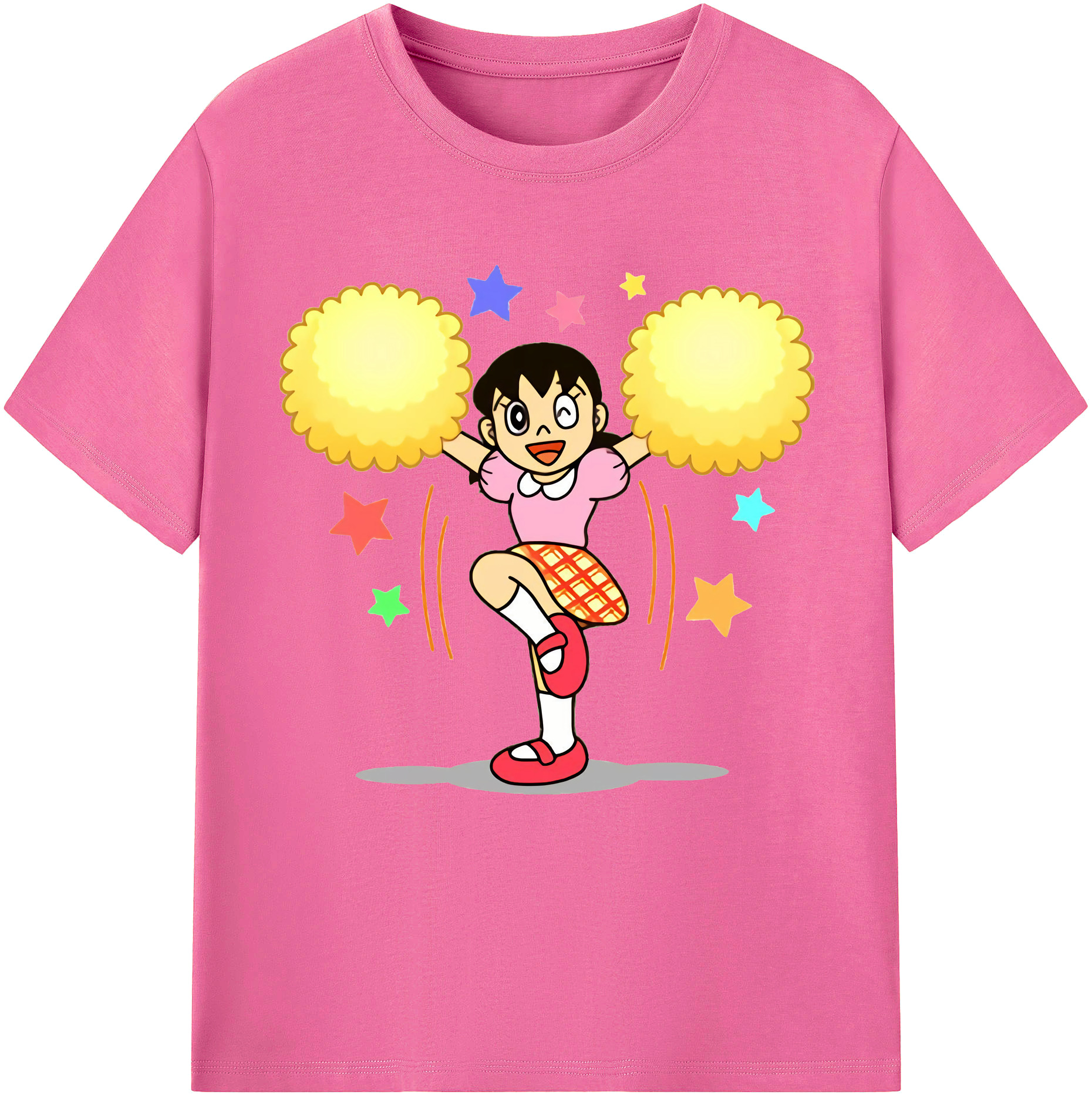 （画像用） ドラえもん みなもと しずか Doraemon Shizuka Minamoto レディースカジュアルプリントTシャツ（綿100％）